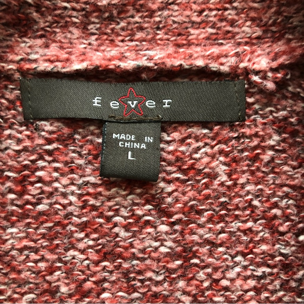 Fever Shawl-Collar Snap Closure Lightweight Jacket Women's Size L Rose Pink/Tan - Picture 5 of 8